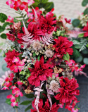 Dahlia grave decoration - Composition + Bouquet