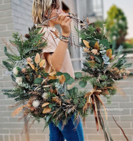 Asymmetrical Christmas wreath - 60 cm