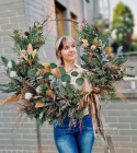 Asymmetrical Christmas wreath - 60 cm