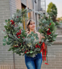 Asymmetrical Christmas wreath - 75 cm