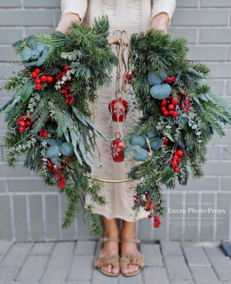 Asymmetrical Christmas wreath - 60 cm