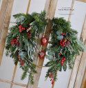 Asymmetrical Christmas wreath - 60 cm