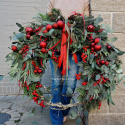 Asymmetrical Christmas wreath - 90 cm