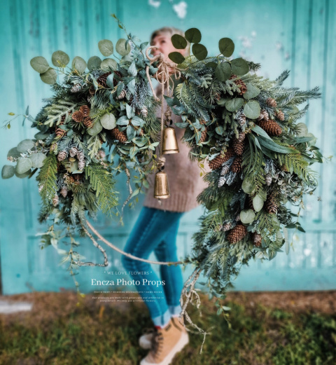 Asymmetrical Christmas wreath - 95 cm Asymmetrical Christmas wreath - 95 cm