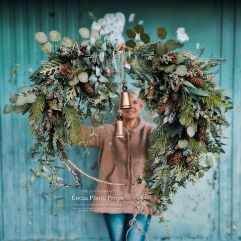 Asymmetrical Christmas wreath - 95 cm