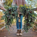 Couronne de Noël asymétrique - 95 cm