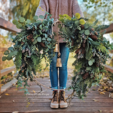 Asymmetrical Christmas wreath - 95 cm Asymmetrical Christmas wreath - 95 cm