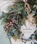 Asymmetrical Christmas wreath - 95 cm