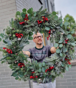 Christmas wreath - 80 cm - symmetrical