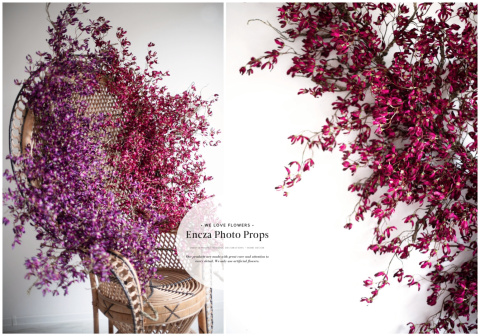 Mini branche d'orchidée - FUCHSIA 180 cm