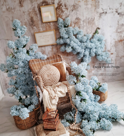 Gałąż hortensji - BABY BLUE - 160 cm Gałąż hortensji - BABY BLUE - 160 cm