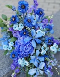 Décoration de pierre tombale - Bleuets