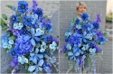 Décoration de pierre tombale - Bleuets
