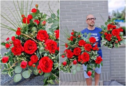 Dekoracja nagrobna - RED - Kompozycja + Bukiet