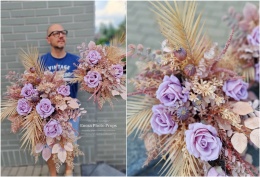 Dekoracja nagrobna BOHO - Kompozycja + Bukiet
