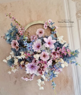 Décoration florale sur cadre - 70 cm