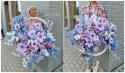 Dekoracja kwiatowa na ramie - 70 cm
