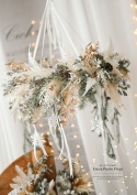 Set: hanging wreath, decorative wreath + flower box