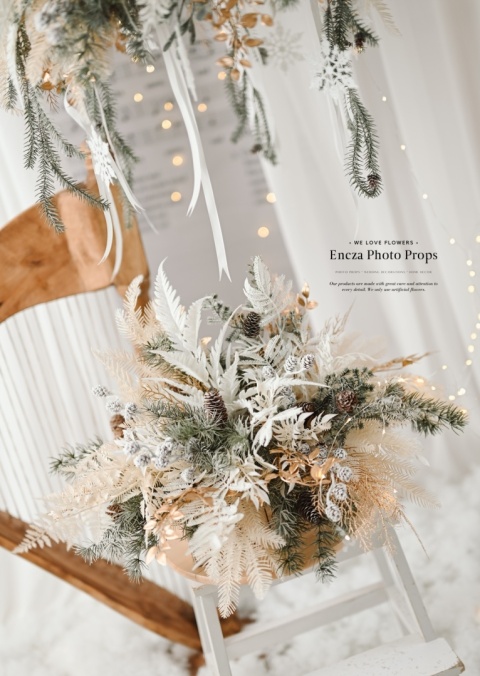 Set: hanging wreath, decorative wreath + flower box