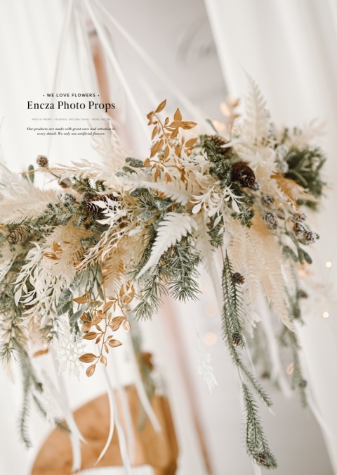 Set: hanging wreath, decorative wreath + flower box