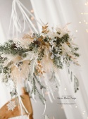 Set: hanging wreath, decorative wreath + flower box