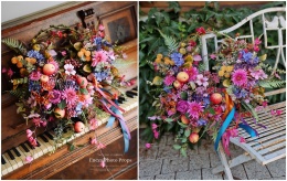 Jesienny wianek z jabłkami - 55 cm