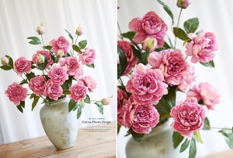 PEONIES - 6 pieces - DARK PINK