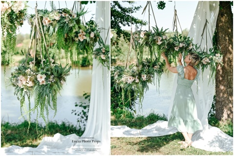 Hanging wreath - RUSTIC - 65 cm