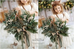 Couronne de Noël asymétrique - 40 cm