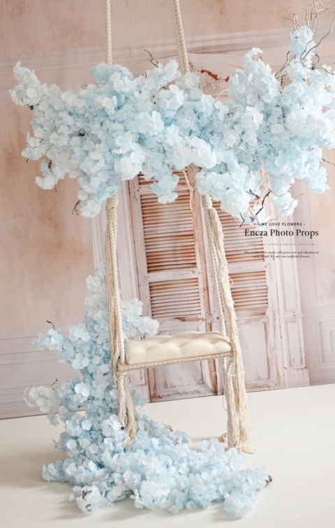 Gałąź CHMURKA - 200 cm - NIEBIESKA