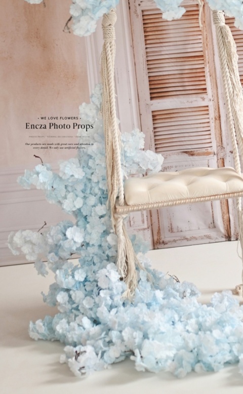 Gałąź CHMURKA - 200 cm - NIEBIESKA