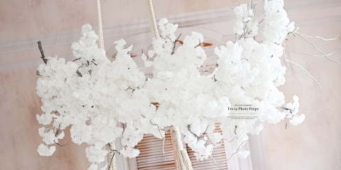 Gałąź CHMURKA - 200 cm - BIAŁA