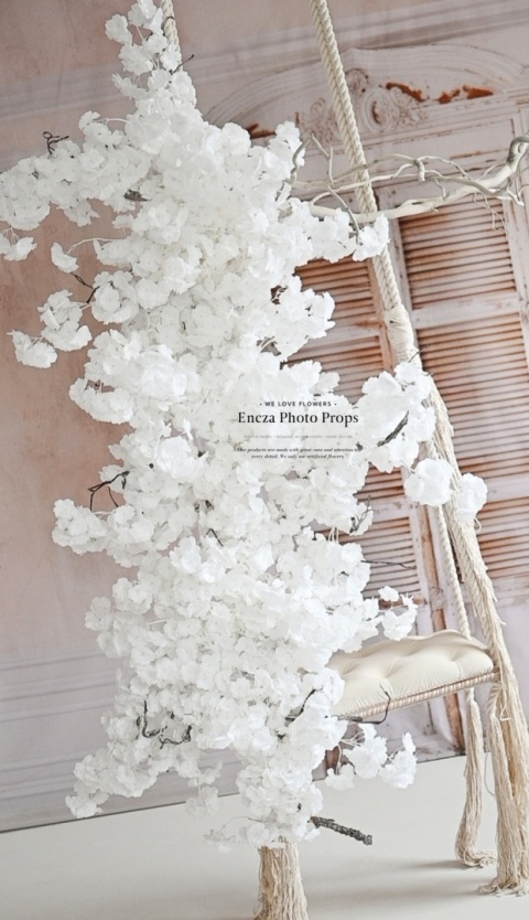 Gałąź CHMURKA - 200 cm - BIAŁA