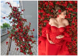 Gałąż różana- CZERWONA - 200 cm