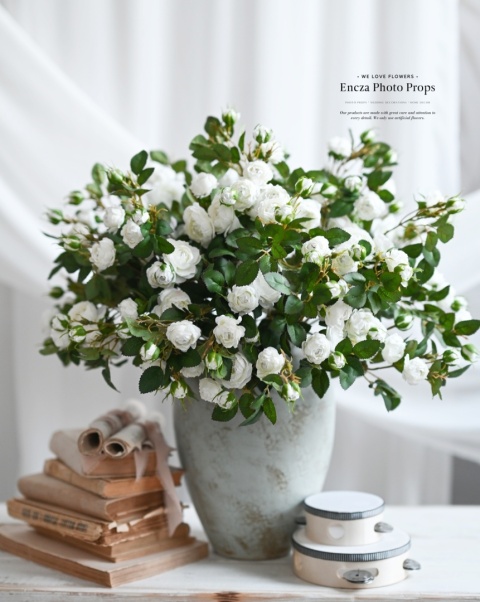 Angielskie różyczki - BIAŁE - 30 sztuk