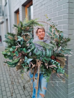 Asymmetrical Christmas wreath - 75 cm