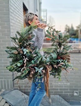 Asymmetrical Christmas wreath - 75 cm