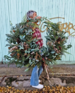 Asymmetrical Christmas wreath - 90 cm