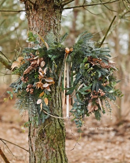 Asymmetrical Christmas wreath - 75 cm