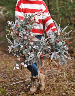 Asymmetrical Christmas wreath - 75 cm