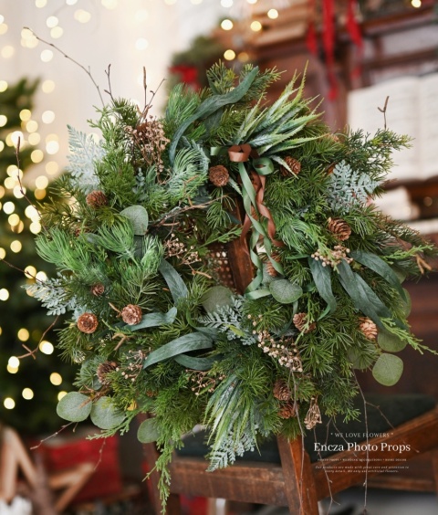 Świąteczny wianek symetryczny - 55 cm