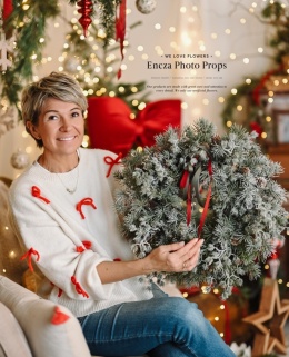 Świąteczny wianek symetryczny - ok 50 cm