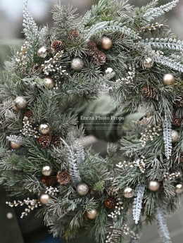 Świąteczny wianek symetryczny - ok 55 cm