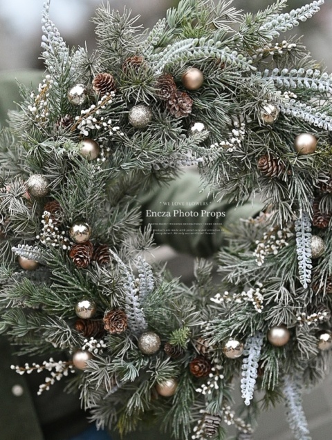 Świąteczny wianek symetryczny - ok 55 cm