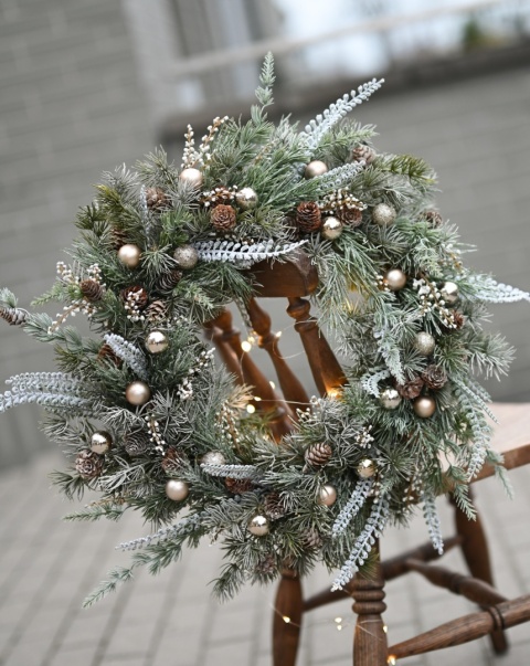 Świąteczny wianek symetryczny - ok 55 cm