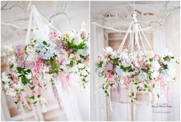 Couronne de printemps suspendue - 85 cm