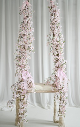 Zestaw girland z jabłoni - RÓŻOWE - 2x160 cm