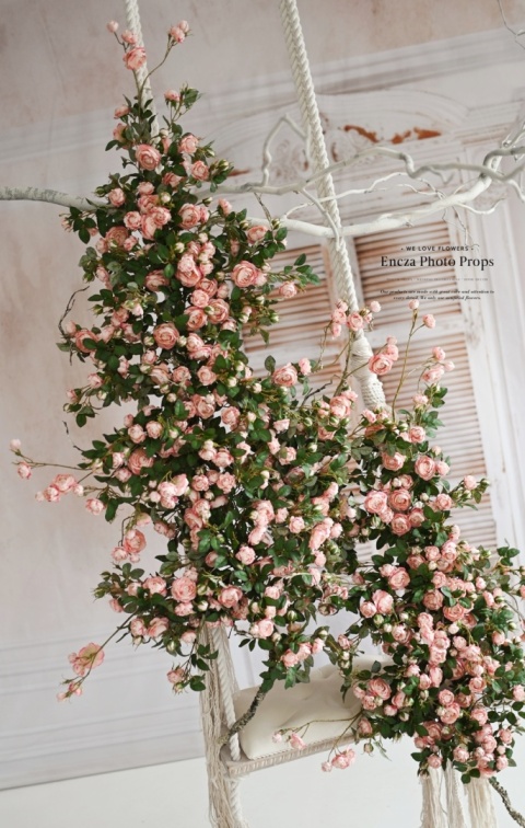 Zestaw różanych gałęzi - MAUVE PINK - 150 cm + 120 cm