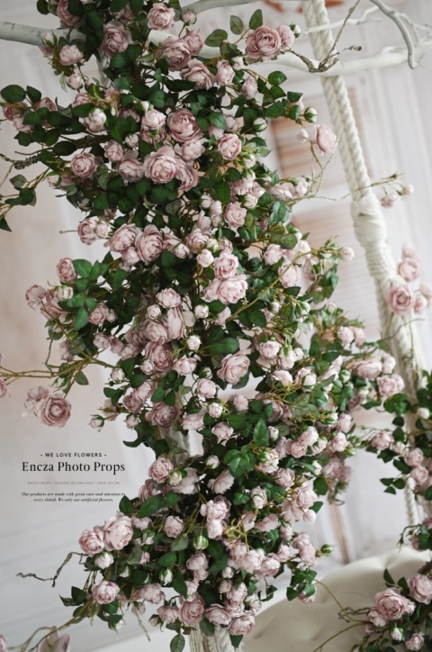 Zestaw różanych gałęzi - DIRTY PINK - 150 cm + 120 cm