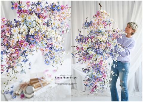 Branche de fleurs sauvages - 160 cm